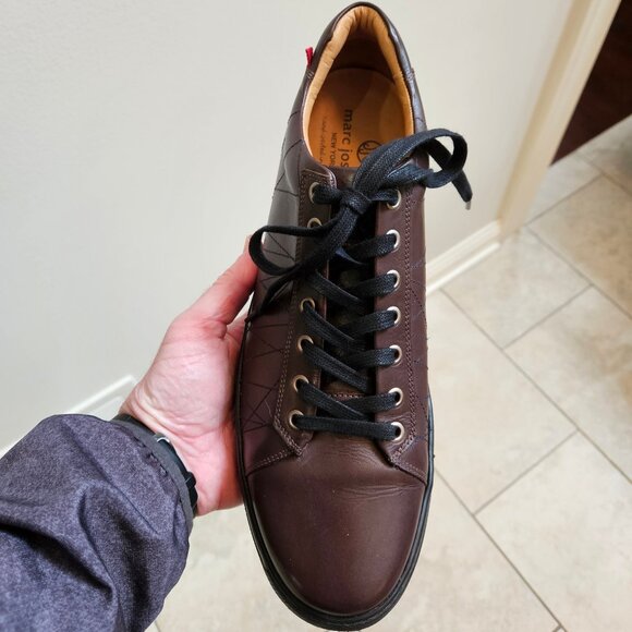 Marc Joseph Men's 'Akron St' Leather Dress Sneakers, Brown, Sz 12 (with box) - Picture 14 of 16